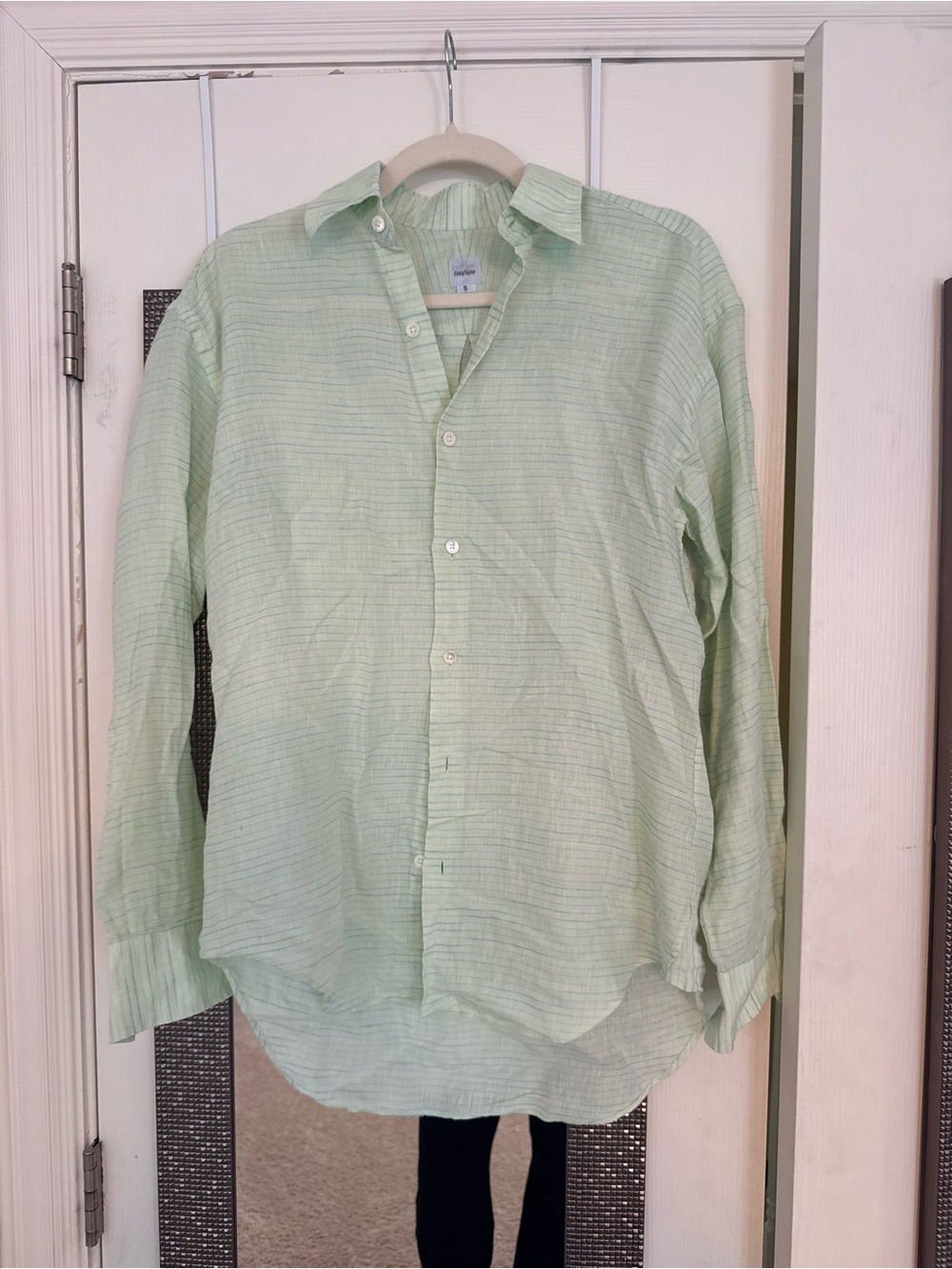 Craig Taylor Men’s Light Mint Green Casual Button-Down Shirt